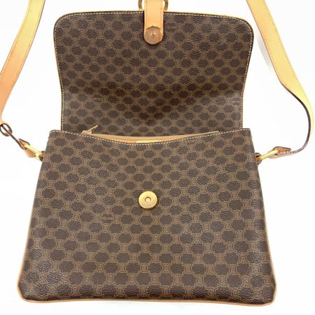 CELINE セリーヌ ヴィンテージ マカダム ショルダーバッグ M13 ブラウン