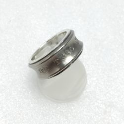 ☆☆ Tiffany & Co. ティファニー ナローリング 1837 SV925/チタン シルバー 9号 Bランク