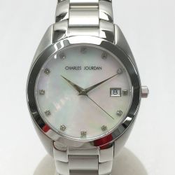 ☆☆ CHARLES JOURDAN シャルル ジョルダン 783.0252 ホワイトシェル メンズ クォーツ 腕時計 Bランク