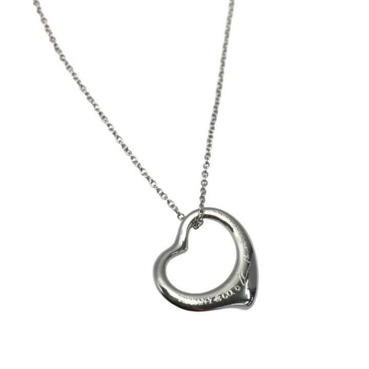 Tiffany & Co. ティファニー オープンハート ネックレス Pt950 プラチナ Open Heart｜中古｜なんでもリサイクルビッグバン