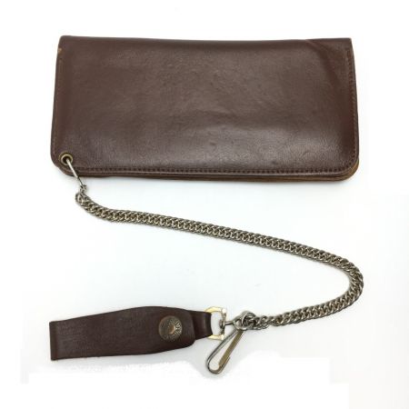  At Last&Co アットラスト 長財布 レザー ウォレット チェーン付 ブラウン