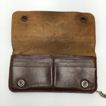  At Last&Co アットラスト 長財布 レザー ウォレット チェーン付 ブラウン