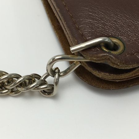  At Last&Co アットラスト 長財布 レザー ウォレット チェーン付 ブラウン
