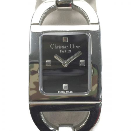 Christian Dior クリスチャンディオール Pandiora パンディオラ D78-108 ブラック×シルバー クォーツ 腕時計 箱有  Cランク