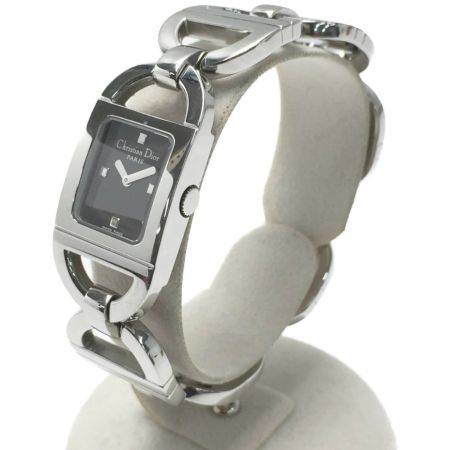 【Dior】ディオール パンディオラ D78-108 ステンレススチール シルバー クオーツ レディース 白文字盤 腕時計