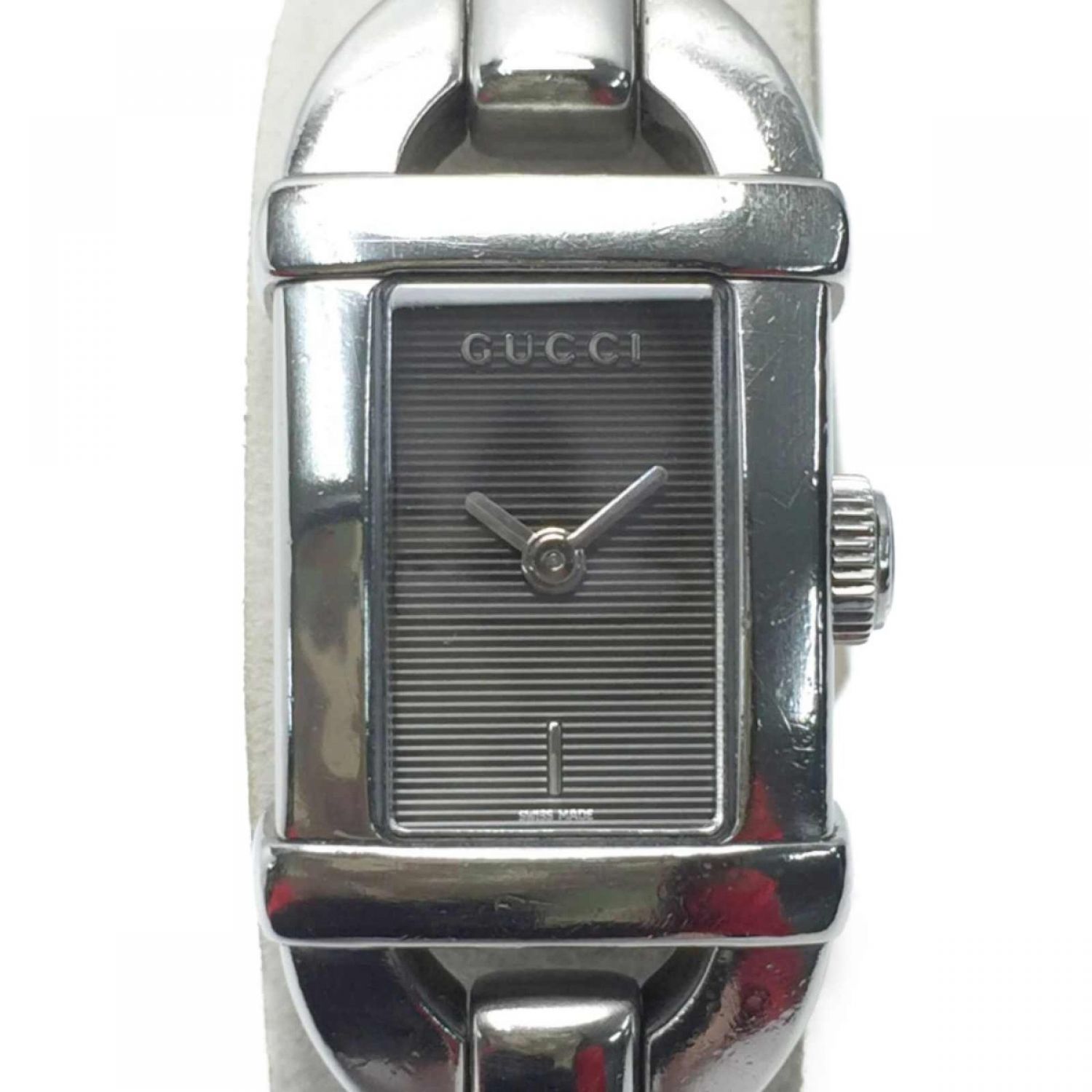 中古】 GUCCI グッチ バンブー バングルウォッチ 6800L ダークグレー