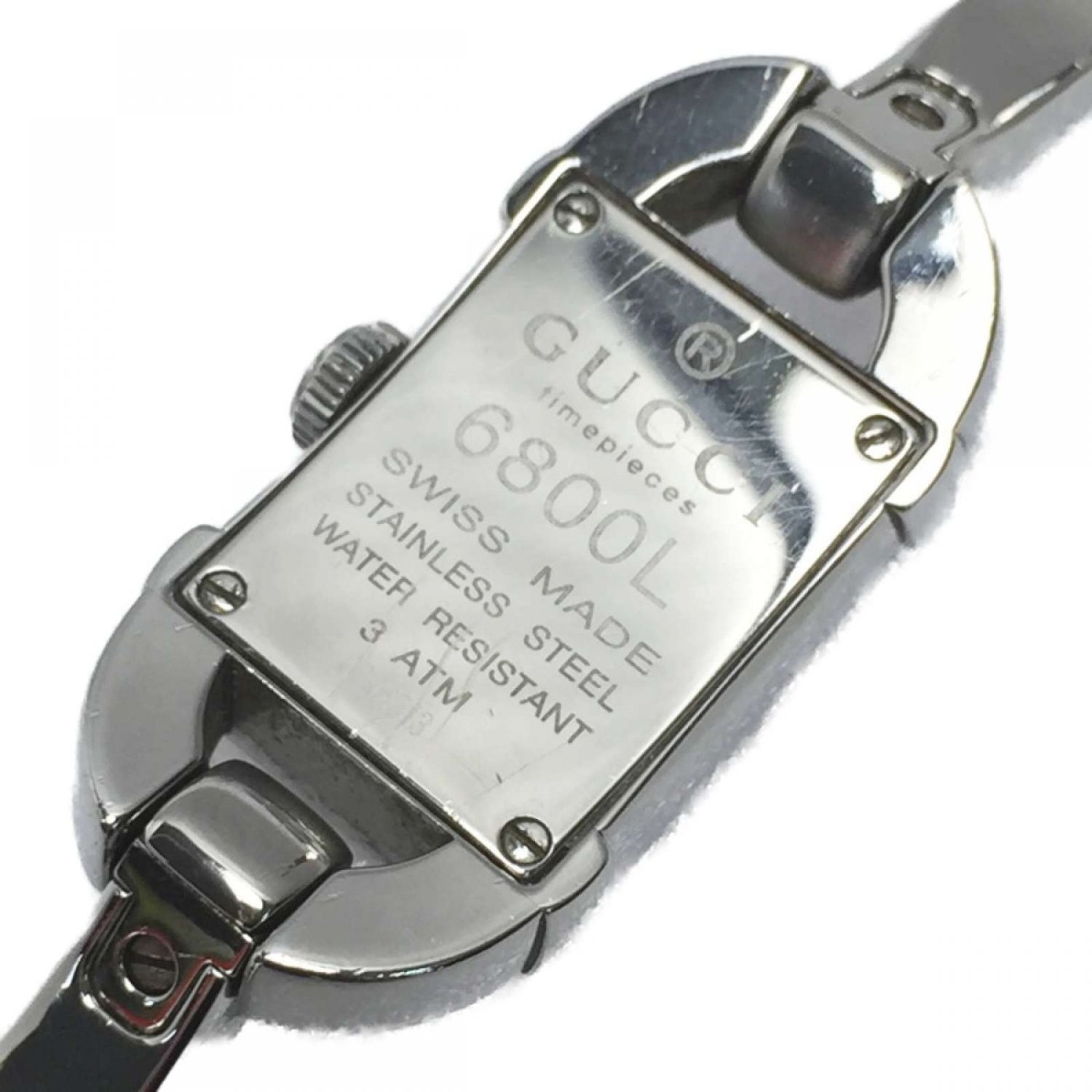 中古】 GUCCI グッチ バンブー バングルウォッチ 6800L ダークグレー