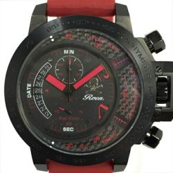 ☆☆ ANGEL CLOVER ROENコラボ TC48 ブラック×レッド クォーツ メンズ 腕時計 Bランク