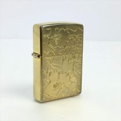 ☆☆ ZIPPO ジッポ A BATHING APE ABC GOLD ZIPPO ゴールド エイプ 箱有 Bランク