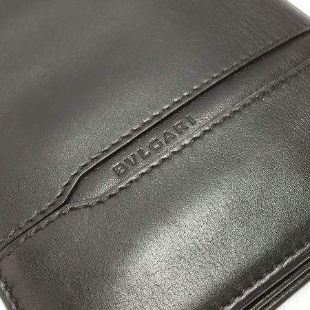 【中古】 BVLGARI ブルガリ オクト 2つ折り長財布 35376 モカ レザー