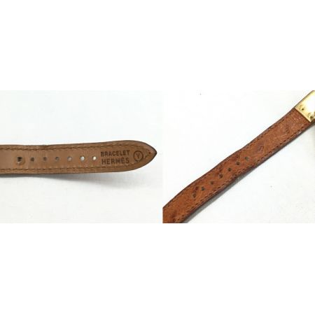  HERMES エルメス ケリーウォッチ Y刻印 ゴールド×ブラウン クォーツ 腕時計 箱・取説有