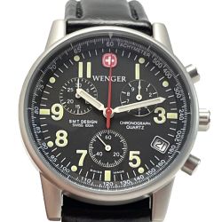 ☆☆ WENGER コマンドクロノ SMT デザイン 70725/536.0765 ブラック クォーツ メンズ 腕時計 Cランク
