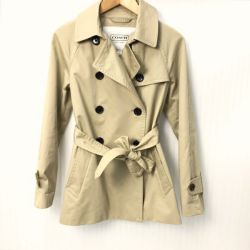 ☆☆ COACH コーチ トレンチコート XSサイズ RN132154 ベージュ レディース ショート丈 Bランク