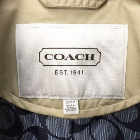  COACH コーチ トレンチコート XSサイズ RN132154 ベージュ レディース ショート丈