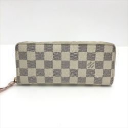 ☆☆ LOUIS VUITTON ルイヴィトン ダミエ・アズール ポルトフォイユ・クレマンス 長財布 N61264 アイボリー×ピンク Bランク