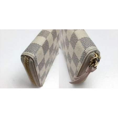  LOUIS VUITTON ルイヴィトン ダミエ・アズール ポルトフォイユ・クレマンス 長財布 N61264 アイボリー×ピンク