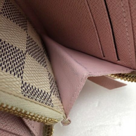  LOUIS VUITTON ルイヴィトン ダミエ・アズール ポルトフォイユ・クレマンス 長財布 N61264 アイボリー×ピンク