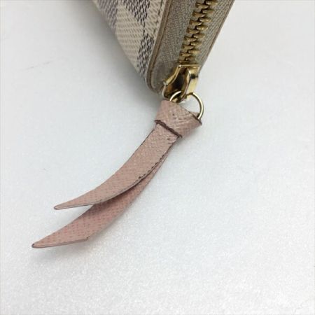  LOUIS VUITTON ルイヴィトン ダミエ・アズール ポルトフォイユ・クレマンス 長財布 N61264 アイボリー×ピンク
