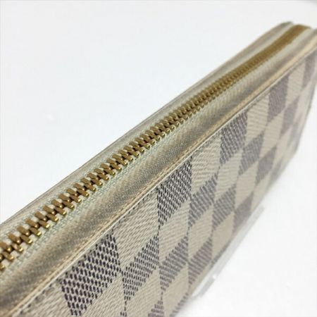  LOUIS VUITTON ルイヴィトン ダミエ・アズール ポルトフォイユ・クレマンス 長財布 N61264 アイボリー×ピンク