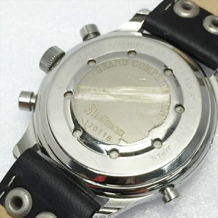  SHELLMAN&CO. グランドコンプリケーション 6770-H19209 ブラック クォーツ 腕時計 箱・取説有