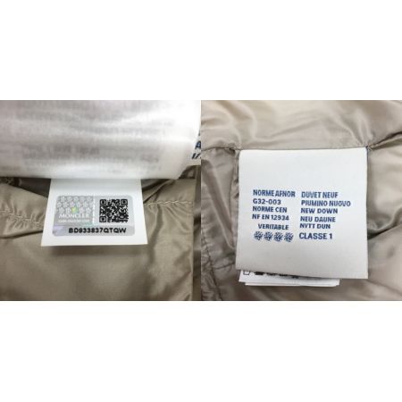  MONCLER モンクレール エルミンヌ ロングダウンコート サイズ0 レディース EN12934 シャンパンゴールド