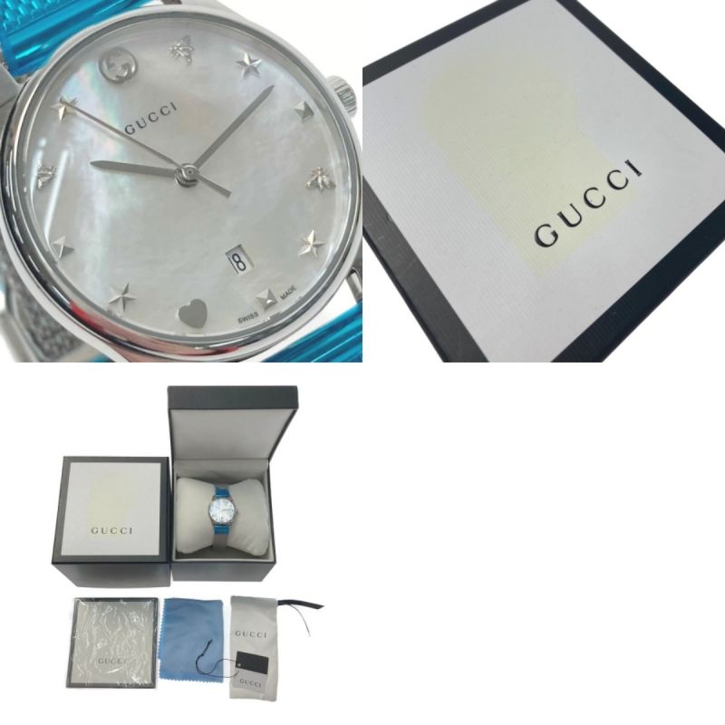 中古】 GUCCI グッチ G-TIMELESSコレクション 18260268 ホワイトパール