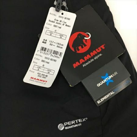  MAMMUT マムート ライム イン フレックス フーデット ジャケット レディース M ブラック