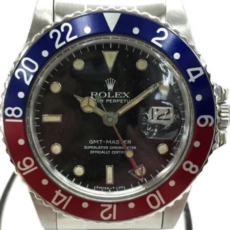  ROLEX ロレックス GMTマスター 赤青ベゼル 16750/8657572 自動巻き メンズ 腕時計 スパイダーダイヤル