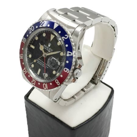  ROLEX ロレックス GMTマスター 赤青ベゼル 16750/8657572 自動巻き メンズ 腕時計 スパイダーダイヤル