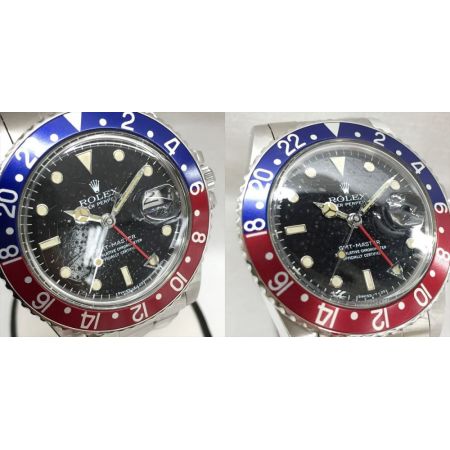  ROLEX ロレックス GMTマスター 赤青ベゼル 16750/8657572 自動巻き メンズ 腕時計 スパイダーダイヤル
