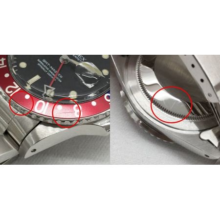  ROLEX ロレックス GMTマスター 赤青ベゼル 16750/8657572 自動巻き メンズ 腕時計 スパイダーダイヤル