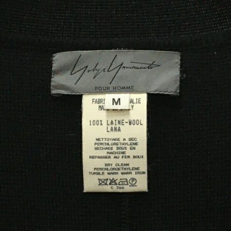  yohji yamamoto pour homme ヨウジヤマモト ニット ジャケット サイズM メンズ ブラック