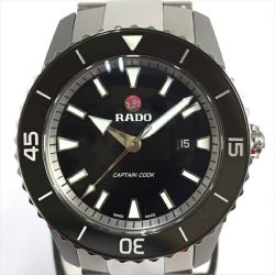 ☆☆ RADO ラドー ハイパークローム キャプテンクック R32500153 ブラック 自動巻き メンズ 腕時計 箱有 Bランク