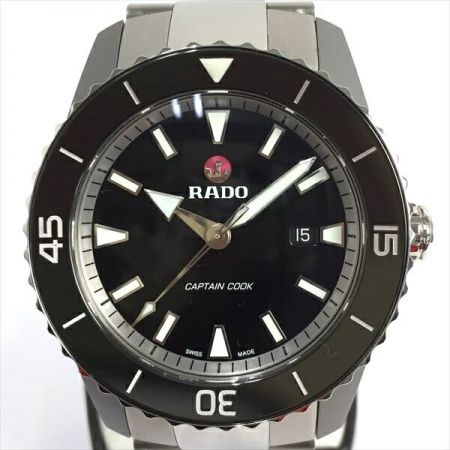  RADO ラドー ハイパークローム キャプテンクック R32500153 ブラック 自動巻き メンズ 腕時計 箱有