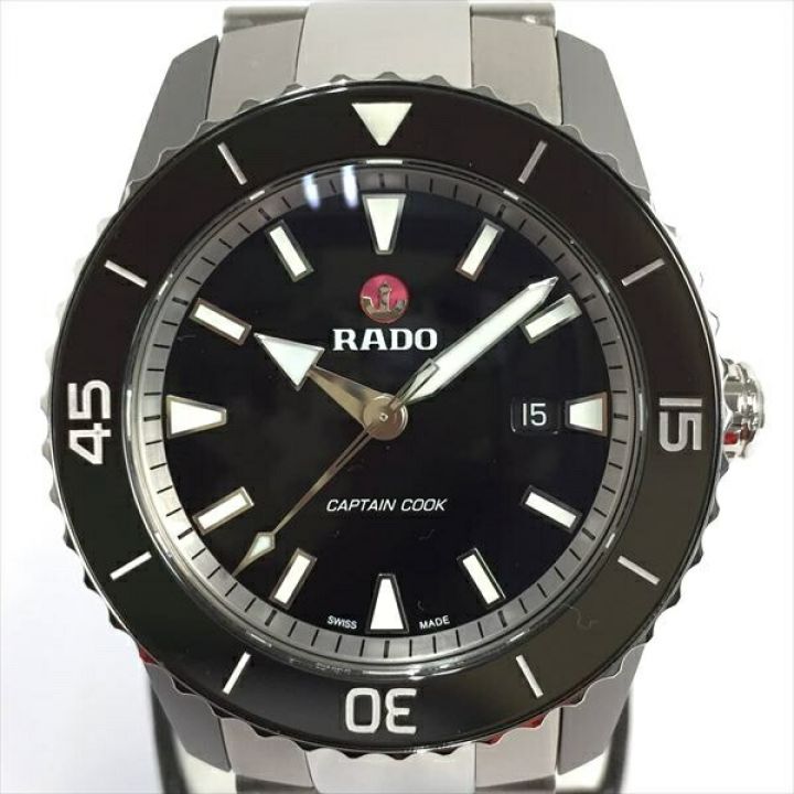 中古】 RADO ラドー ハイパークローム キャプテンクック R32500153 ブラック 自動巻き メンズ 腕時計 箱有｜総合リサイクルショップ  なんでもリサイクルビッグバン オンラインストア