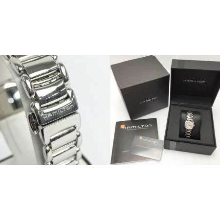  HAMILTON ハミルトン バグリー H123510 シルバー クォーツ レディース 腕時計 箱・取説有