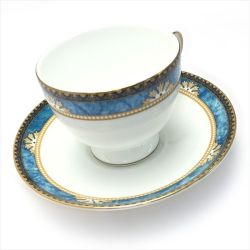 ☆☆ Wedgwood ウェッジウッド 《 カップ&ソーサー カーゾン 》1客 / ブルー Bランク