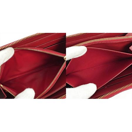  LOUIS VUITTON ルイヴィトン ヴェルニ ジッピーウォレット M91981 ポムダムール ラウンドジップ 長財布