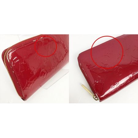  LOUIS VUITTON ルイヴィトン ヴェルニ ジッピーウォレット M91981 ポムダムール ラウンドジップ 長財布