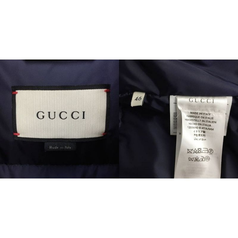 中古】 GUCCI グッチ ダウンジャケット SIZE 46 429517 Z4190 ネイビー