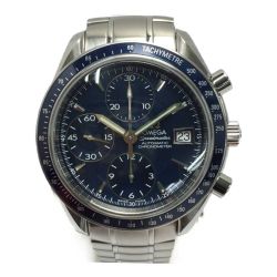 ☆☆ OMEGA オメガ スピードマスター デイト Ref:321280/SN:88900145 ネイビー 自動巻き 腕時計 箱・取説有 Bランク