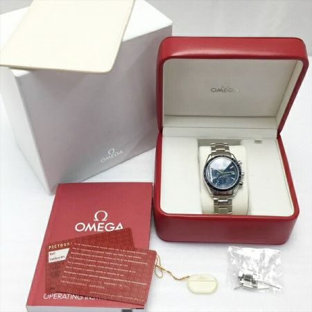  OMEGA オメガ スピードマスター デイト Ref:321280/SN:88900145 ネイビー 自動巻き 腕時計 箱・取説有