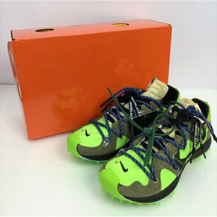 中古】 NIKE ナイキ OFF-WHITE×NIKE ZOOM TERRA KIGER 5 スニーカー SIZE 24.5cm グリーン 箱有  CD8179300 黄緑｜総合リサイクルショップ なんでもリサイクルビッグバン オンラインストア