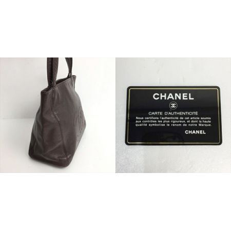  CHANEL シャネル キャビアスキン ココマーク ショルダーバッグ ｷｬﾋﾞｱ ブラウン ギャランティーカード有