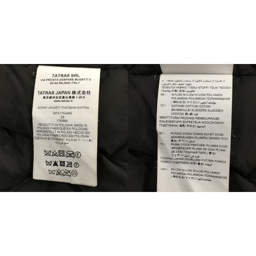 中古 Tatras タトラス ダウン ジャケット サイズ03 メンズ Mta17a44 ブラック Bランク 総合リサイクルショップ なんでもリサイクルビッグバン オンラインショップ