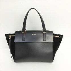 ☆☆ FURLA フルラ DOLCE VITA S TOTE C トートバッグ ブラック 布袋有 Bランク
