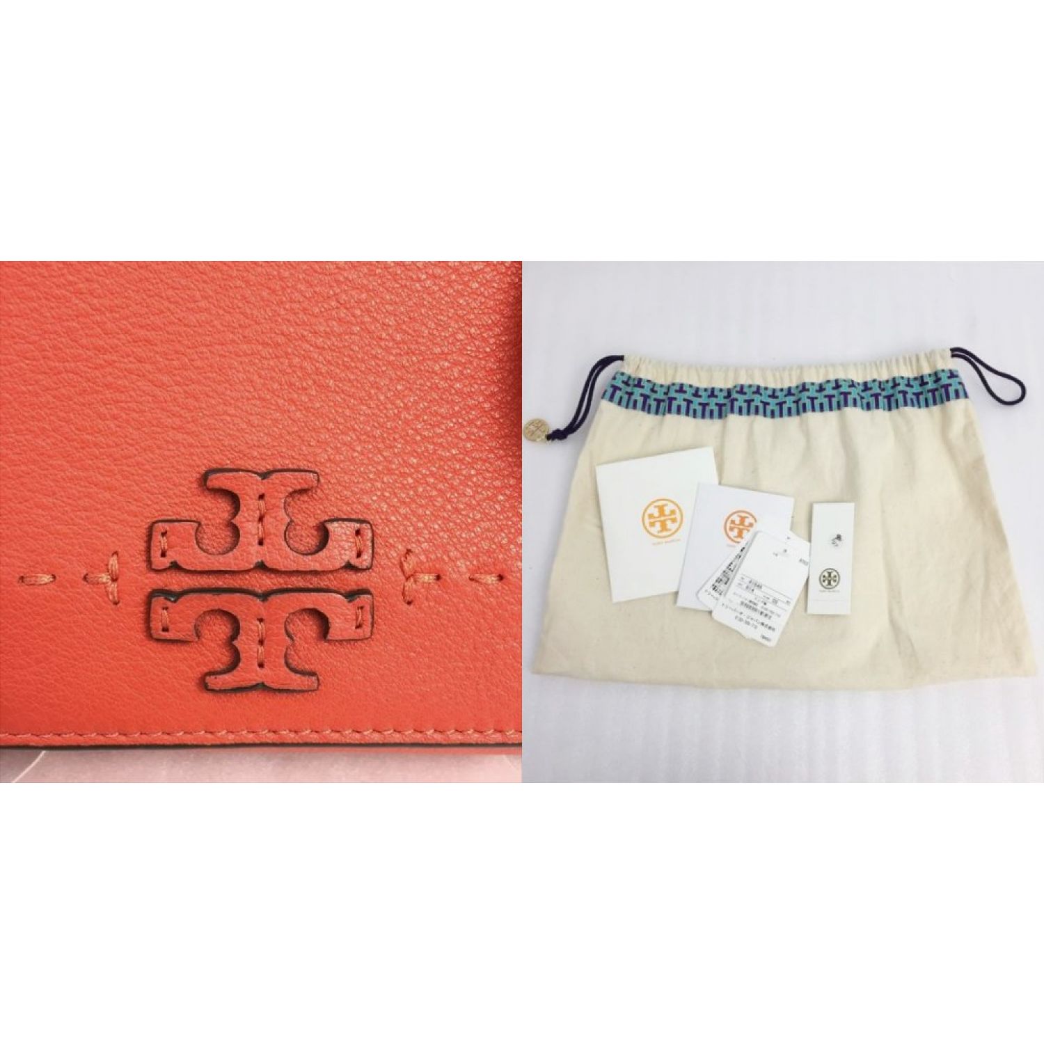 中古】 TORY BURCH トリーバーチ McGRAW FLAT WALLET CROSS-BODY 41848