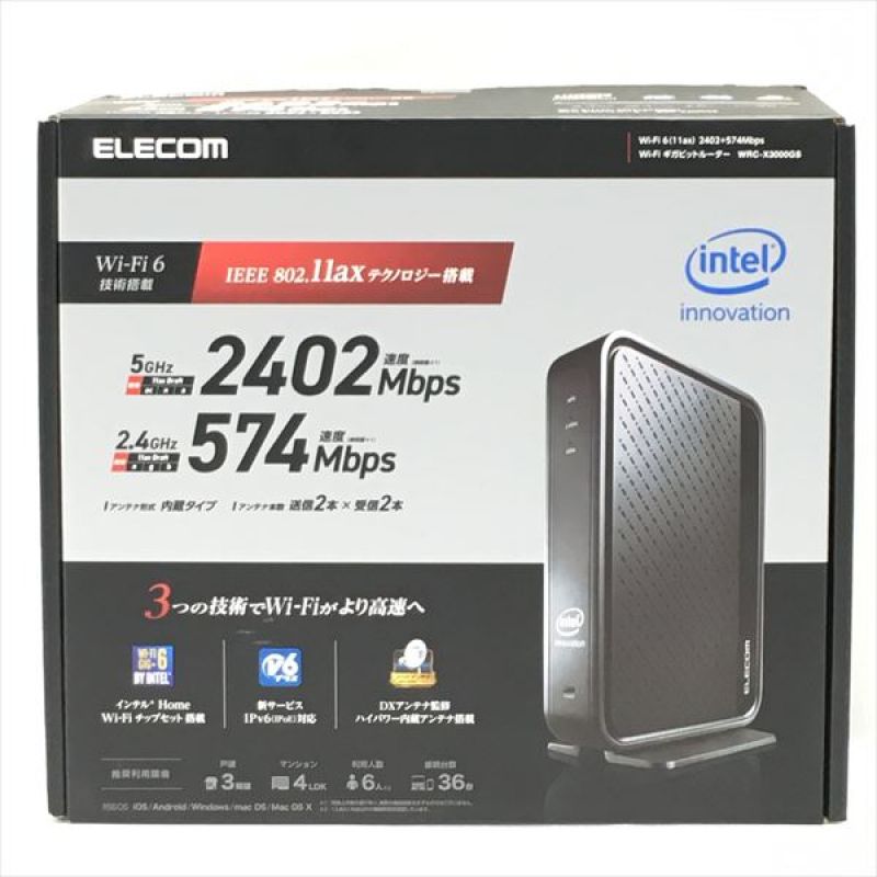 中古】 ELECOM エレコム 《 ギガビットルーター Wi-Fi 6 / 11ax 》 WRC ...