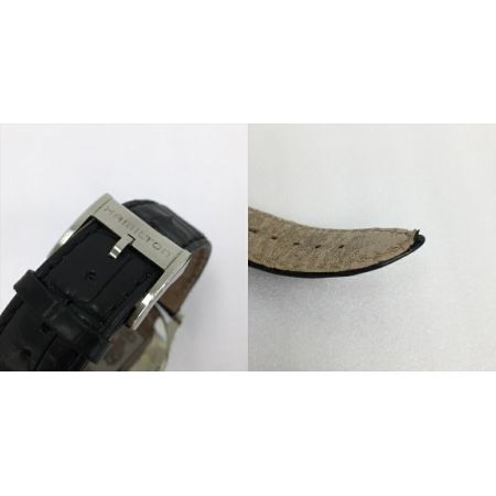  HAMILTON ハミルトン シンライン ジャズマスター デイト H385111 ネイビー クォーツ メンズ 腕時計