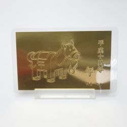 ☆☆ 徳力 純金 干支 カード 丑 牛 K24 ラミネート ゴールド Bランク